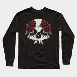 skull roses death Long Sleeve T-Shirt